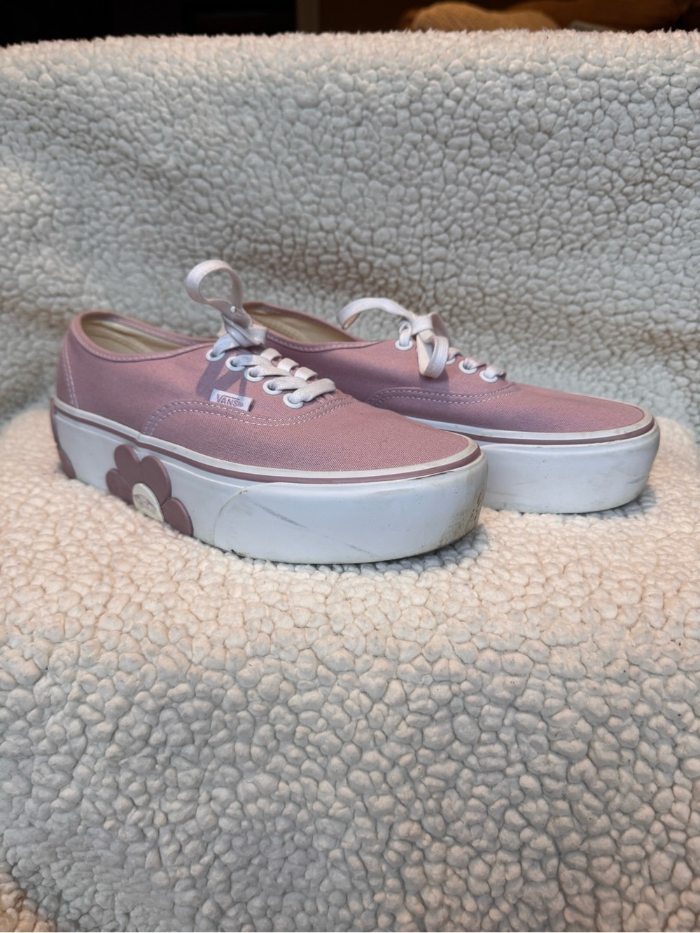 Vans Platform Authentic floral Pink Canvas Sneakers